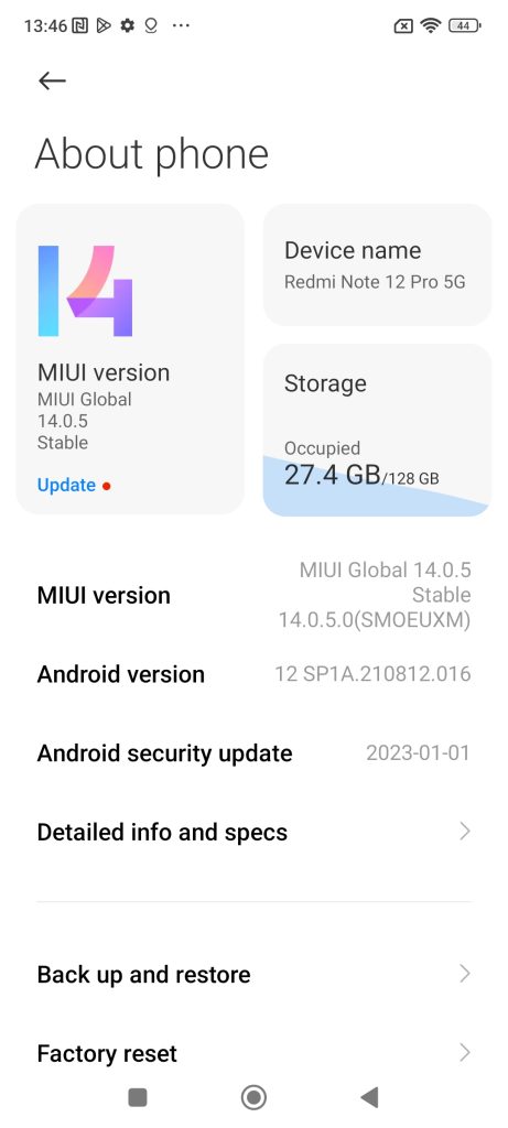 Redmi Note 12 Pro 5G