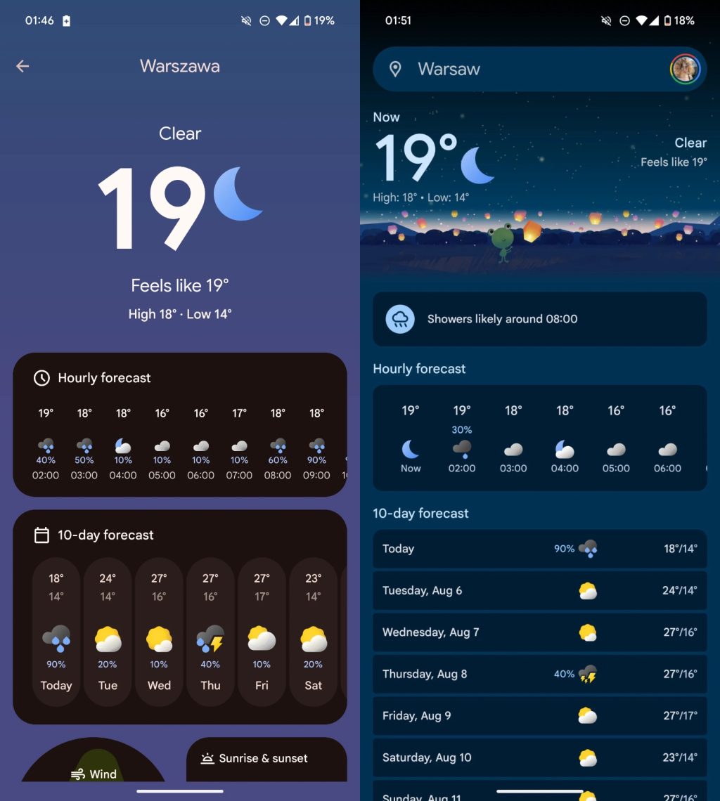 Google plănuiește o nouă aplicație meteo pentru Android