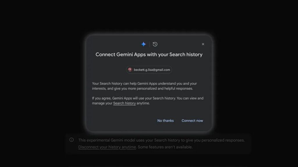 Google Gemini cu personalizare